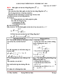 Giáo án dạy thêm toán 9