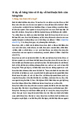 Ví dụ về hàng hóa và Ví dụ về hai thuộc tính của hàng hóa