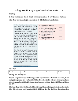 Giải Tiếng Anh 11 Unit 2 trang 20  | Bright