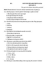 Đề thi thử tốt nghiệp THPT 2025 môn Lịch sử bám sát đề minh họa - Đề 4