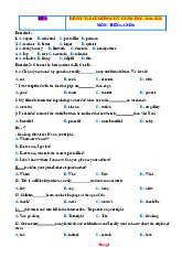 Bộ 10 Đề Ôn Tập Học Kỳ 1 Anh 6 Global Success 2025-2026 Có Đáp Án