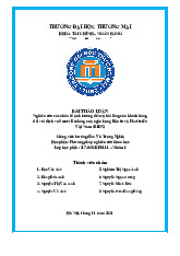 Nghiên cứu các nhân tố ảnh hưởng đến sự hài lòng của khách hàng  đối với dịch vụ Smart Banking của ngân hàng Đầu tư và Phát triển Việt Nam (BIDV) | Bài thảo luận Phương pháp nghiên cứu khoa học