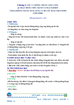 Giáo án Toán 7 Chương 4 Bài 5: Hoạt động thực hành và trải nghiệm sách Chân trời sáng tạo