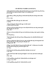 Những câu hỏi trắc nghiệm được chọn lọc - Lịch sử Đảng Cộng Sản Việt Nam| Đại học Kinh Tế Quốc Dân