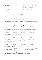 Đề thi giữa học kỳ 1 môn Toán lớp 5 năm học 2024 - 2025 | Bộ sách Cánh diều