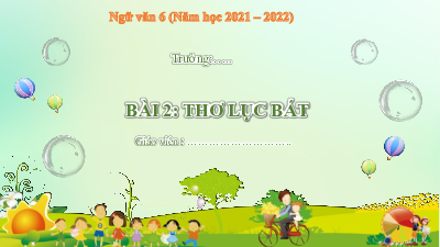 Bài 2. 5. Tập làm thơ LB | Bài giảng PowerPoint Ngữ Văn 6 | Cánh diều