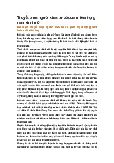 Thuyết phục người khác từ bỏ quan niệm trọng nam khinh nữ