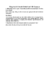 Giải SGK Tiếng Anh 12 Friends Global Unit 3 3B Grammar