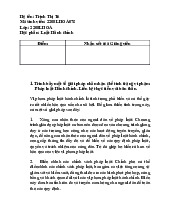 Đề thi môn Luật hành chính | Đại học Nội Vụ Hà Nội