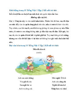 Giải SGK Tiếng Việt 3 trang 55, 56 Bài 13: Mèo đi câu cá - Đọc | Kết nối tri thức