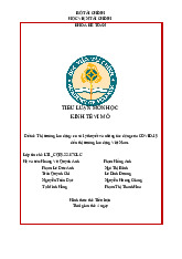 Đề tài: Thị trường lao động: cơ sở lý thuyết và những tác động của COVID-19 đến thị trường lao động Việt Nam | Tiểu luận môn Kinh tế vi mô 1 | Học viện Tài chính