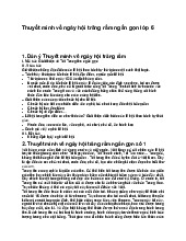 Thuyết minh về ngày hội trăng rằm ngắn gọn lớp 6 - Ngữ văn 6