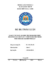 Cơ sở lý luận của bài học tôn trọng hiện thực khách quan | Bài thảo luận triết học Mác Lênin