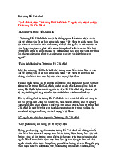 Đề cương môn Tư tưởng Hồ chí minh - Trường Đại học lao động -  xã hội