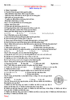 Đề cương ôn tập Sinh 10 giữa HK2 Kết nối tri thức theo từng bài học