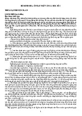 Đề minh họa cuối học kì 1 môn Ngữ Văn lớp 12