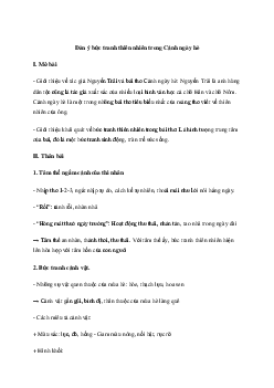 Văn mẫu lớp 10: Dàn ý cảm nhận bức tranh thiên nhiên trong Cảnh ngày hè | Cánh diều