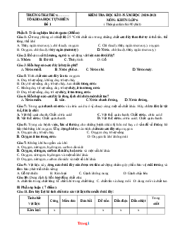 Bộ đề kiểm tra học kì 1 môn KHTN 6 cánh diều (có đáp án)