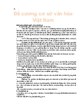 Đề cương chi tiết Môn Cơ sở văn hóa Việt Nam | Đại học Sư Phạm Hà Nội