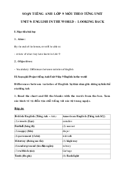Project Unit 9 lớp 9 English in the world