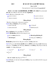 Đề thi thử tốt nghiệp THPT 2025 môn Vật lí bám sát đề minh họa - Đề 57