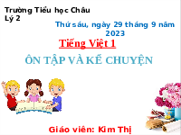 Giáo án điện tử Tiếng Việt 1 Tập 1 Bài 15 Kết nối tri thức: Ôn tập và kể chuyện