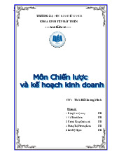 Tiểu luận môn Chiến lược và kế hoạch kinh doanh | Đại học Kiến trúc Đà Nẵng