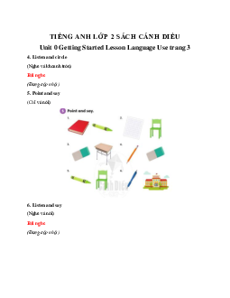 Unit 0 Getting Started Lesson Language Use trang 3 Giải SGK | Tiếng anh 2 Explore our World