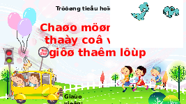 Giáo án điện tử Toán 1 Chân trời sáng tạo : Các ngày trong tuần