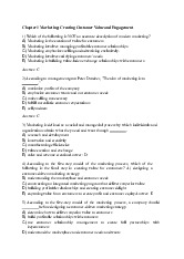 Chapter 1 Marketing: Customer Value & Engagement Insights Môn: Tin học đại cương | Trường: Học Viện nông nghiệp Việt Nam