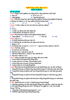 Đề kiểm tra giữa HK1 môn KHTN 8 Kết nối tri thức (có đáp án ma trận đặc tả)