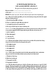 Đề thi thử tốt nghiệp THPT 2025 môn Giáo dục Kinh tế và Pháp luật bám sát đề minh họa - Đề 5