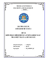 Biện pháp chính phủ đã sử dụng để bù đắp thâm hụt ngân sách 2018 - 2023 | Bài thảo luận kinh tế vĩ mô
