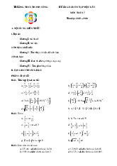 Đề cương cuối kỳ 1 Toán 7 năm 2025 – 2026 trường THCS Thành Công – Hà Nội