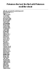 Pokemon The Last Fire Red Wild Pokemon