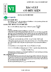 Toán thực tế xác suất có điều kiện Toán 12