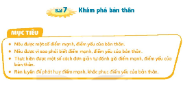 Giáo án điện tử Đạo đức 3 Bài 7 Cánh diều: Em khám phá bản thân
