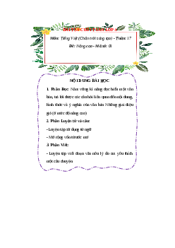 Bài tập cuối tuần Tiếng Việt lớp 4 Chân trời sáng tạo Tuần 17 Nâng cao