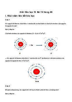 Hoá học 10 Bài 10: Quy tắc Octet - Kết Nối Tri Thức