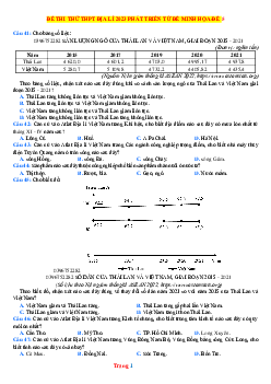 Đề thi thử THPT Quốc gia năm 2023 môn Địa Lí bám sát đề minh họa - Đề 5 (có đáp án)