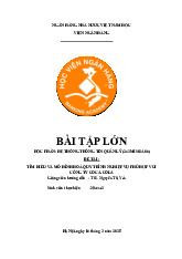 Báo cáo bài tập lớn: Phân tích quy trình nghiệp vụ Coca Cola môn Hệ thống thông tin quản lý | Học viện Ngân hàng