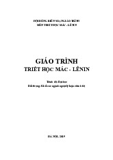 Giáo trình Triết học Mác - lê nin | Trường Đại học Y Dược, Đại học Quốc Gia Hà Nội