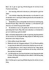 Bài tập Tài chính tiền tệ | Đại học Kinh tế kỹ thuật công nghiệp