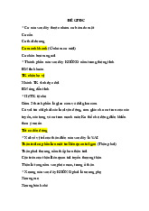 Đề Kiểm Tra Giải phẫu đại cương | Đại học Y khoa Phạm Ngọc Thạch