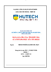 BÁO CÁO THỰC TẾ VỀ STRATEGY MARKETING CỦA VINAMILK - HK2A 2024-2025. Môn Marketing truyền thông | Đại học Công nghệ Thành phố Hồ Chí Minh