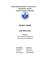 Lab Report Template Môn Electrical Engineering | Trường Đại học Quốc tế, Đại học Quốc gia Thành phố Hồ Chí Minh