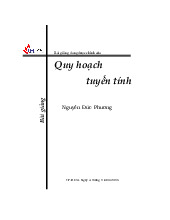 Bài giảng môn Quy hoạch tuyến tính | Trường Đại học Công nghiệp Thành phố Hồ Chí Minh
