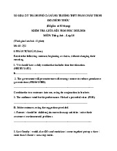 Đề chính thức kiểm tra giữa kì 1 năm học 2025-2026 lớp 10 môn Anh của trường THPT Phan Châu Trinh, TP Đà Nẵng.
