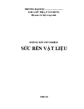 Đề cương môn thí nghiệm sức bền vật liệu- Trường Đại học bách khoa - Đại học đà nẵng.