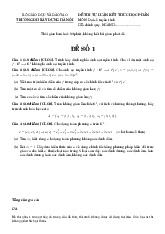 Đề thi tự luận kết thúc học phần môn Đại số tuyến tính | Trường Đại học Xây Dựng Hà Nội